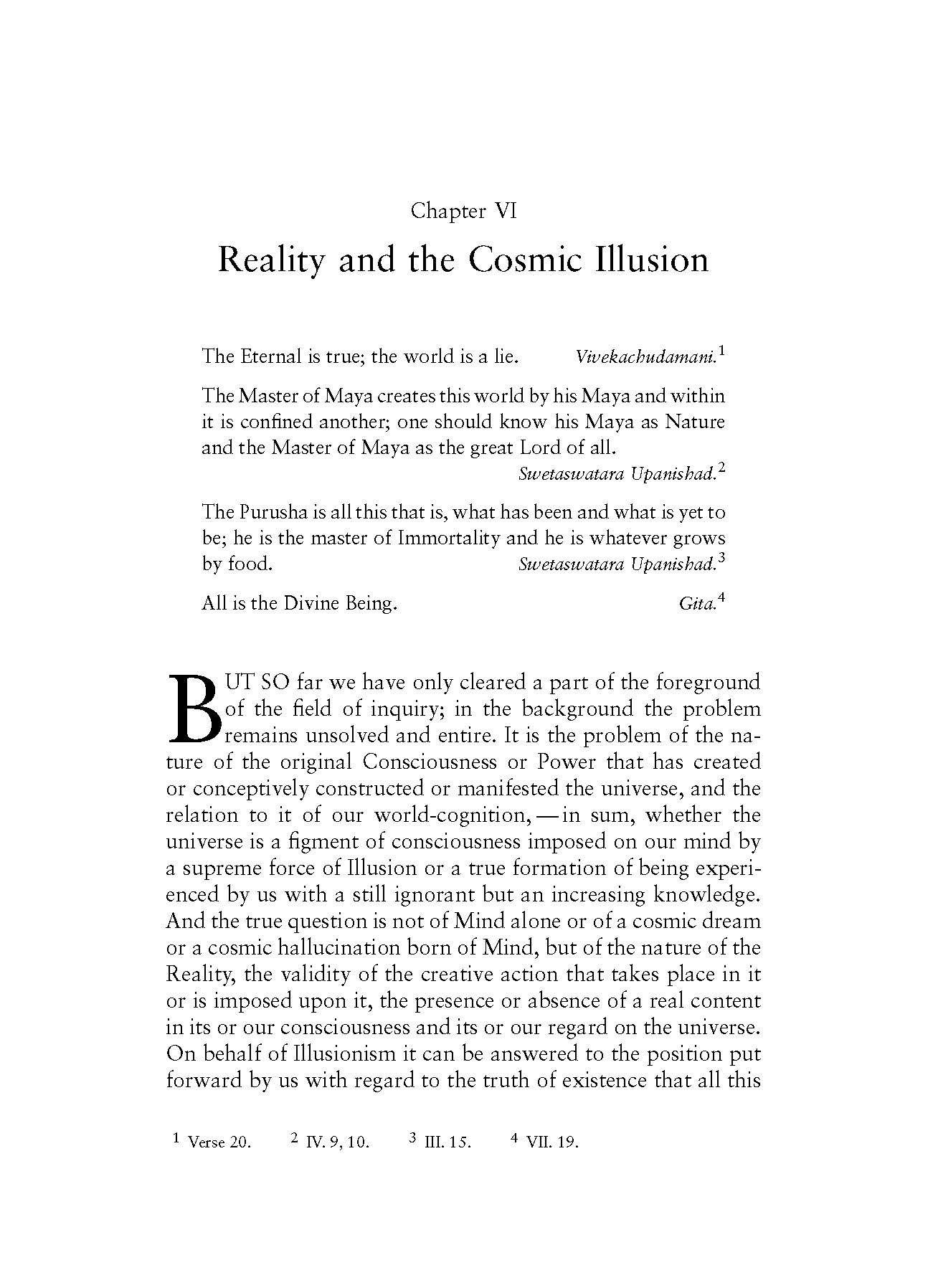 Reality And The Cosmic Illusion Cwsa The Life Divine I The Incarnate Word