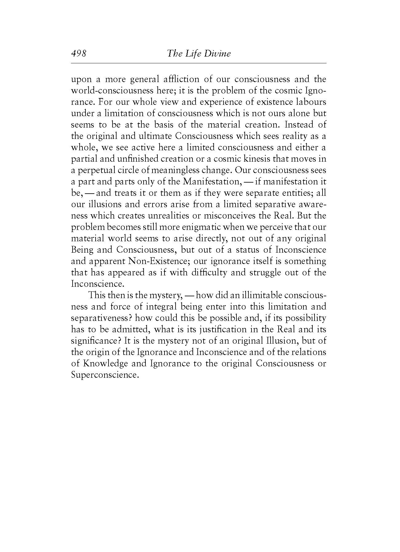 Reality And The Cosmic Illusion Cwsa The Life Divine I The Incarnate Word