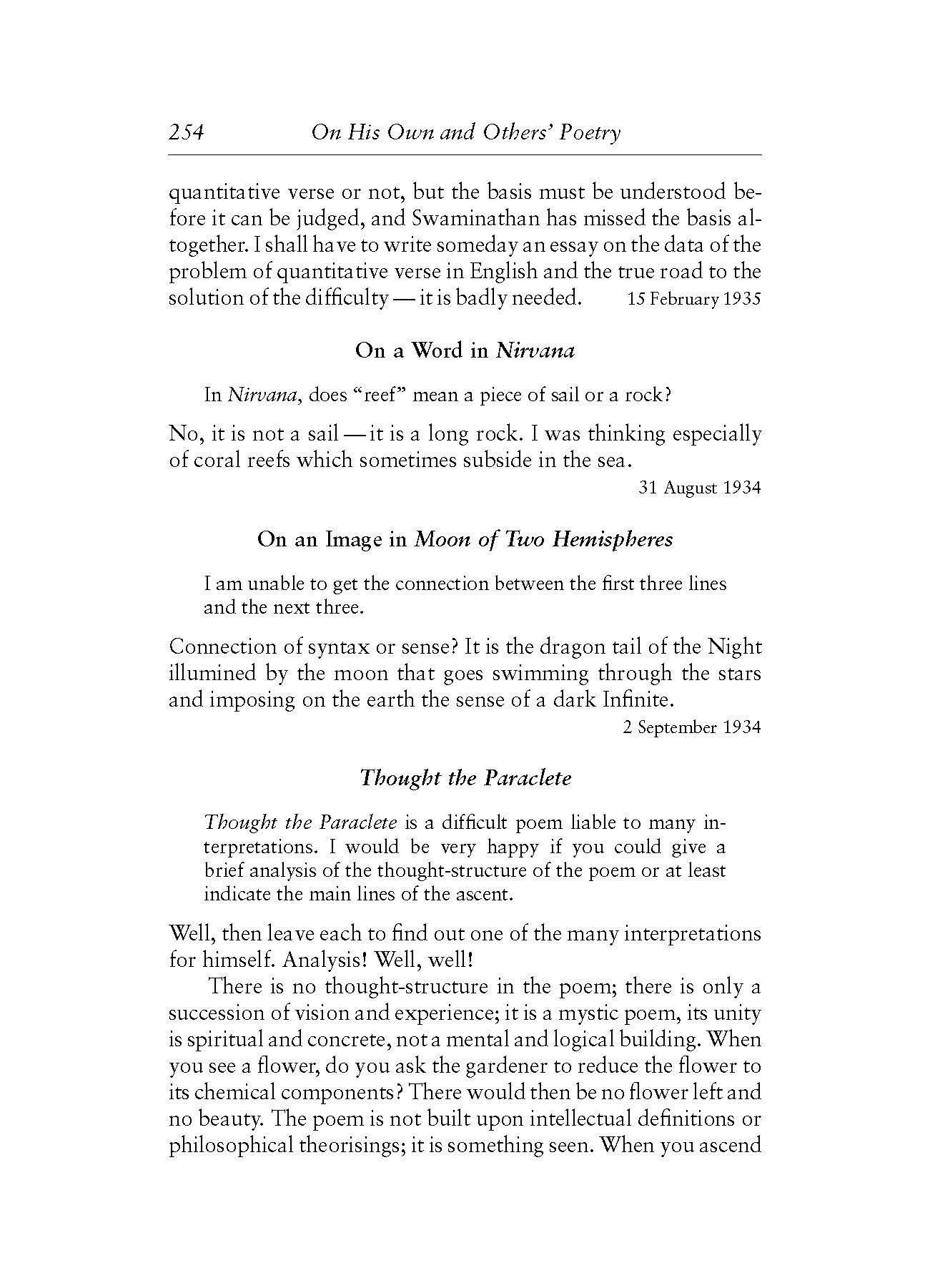 thought the paraclete poem