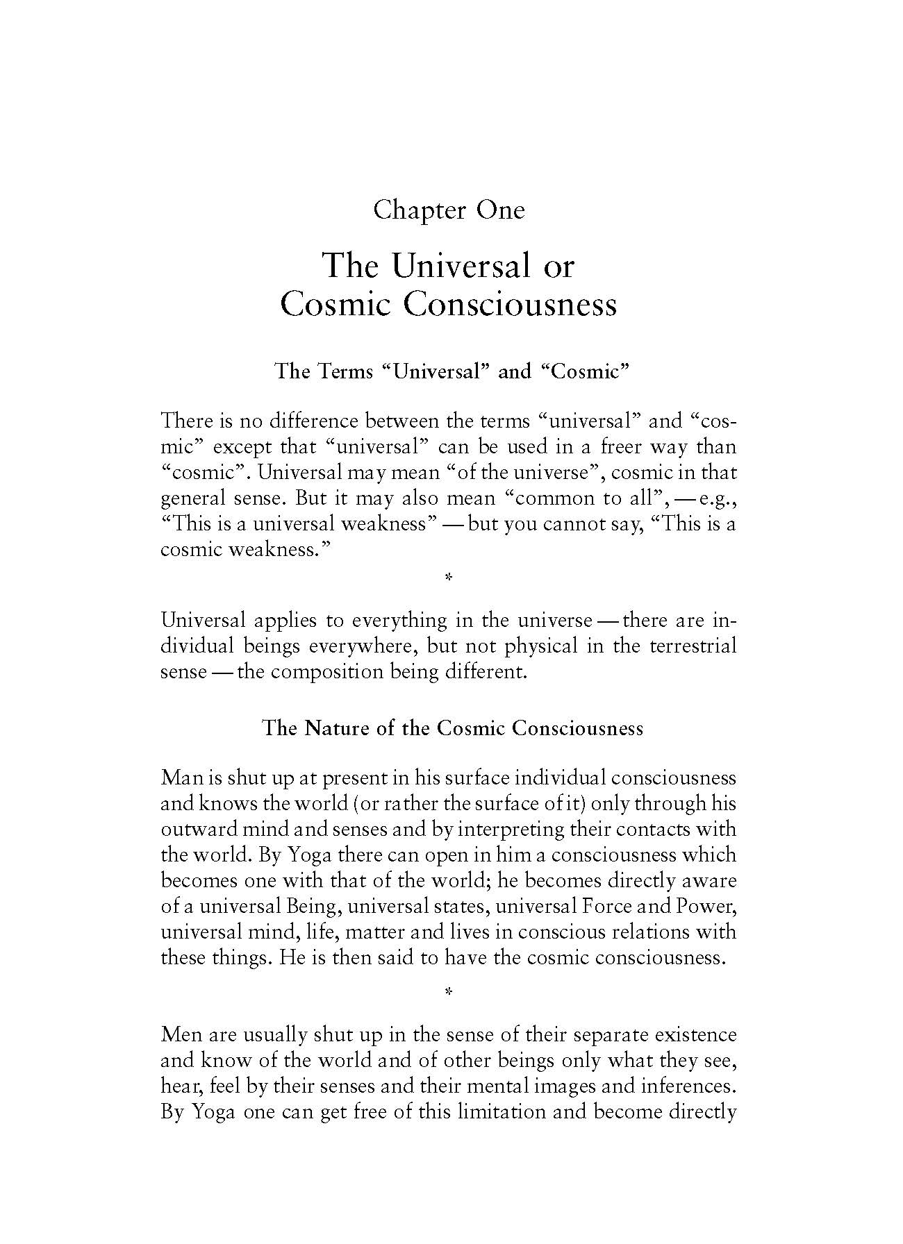 The Universal or Cosmic Consciousness   CWSA   Letters on Yoga ...